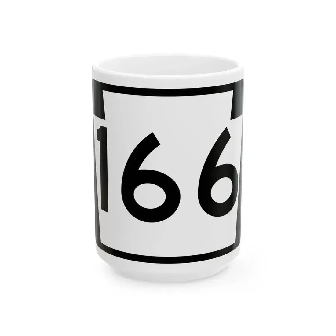 PA-166 (Pennsylvania) (Road Sign) White Coffee Mug 15oz - Go Mug Yourself