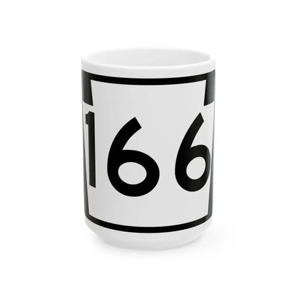 PA-166 (Pennsylvania) (Road Sign) White Coffee Mug 15oz - Go Mug Yourself