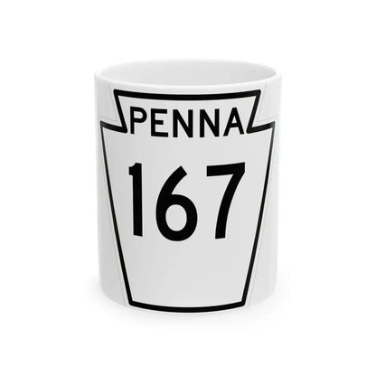 PA-167 1948 (Pennsylvania) (Road Sign) White Coffee Mug 11oz - Go Mug Yourself