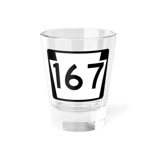 PA-167 (Pennsylvania) (Road Sign) Shot Glass 1.5oz 1.5oz - Go Mug Yourself