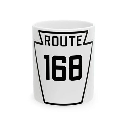 PA-168 1926 (Pennsylvania) (Road Sign) White Coffee Mug 11oz - Go Mug Yourself