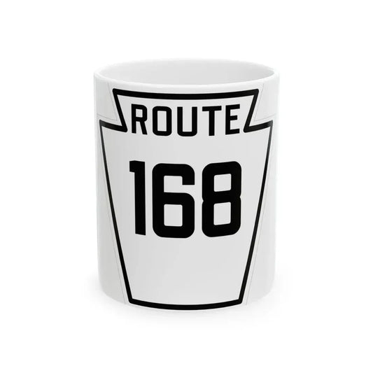 PA-168 1926 (Pennsylvania) (Road Sign) White Coffee Mug 11oz - Go Mug Yourself