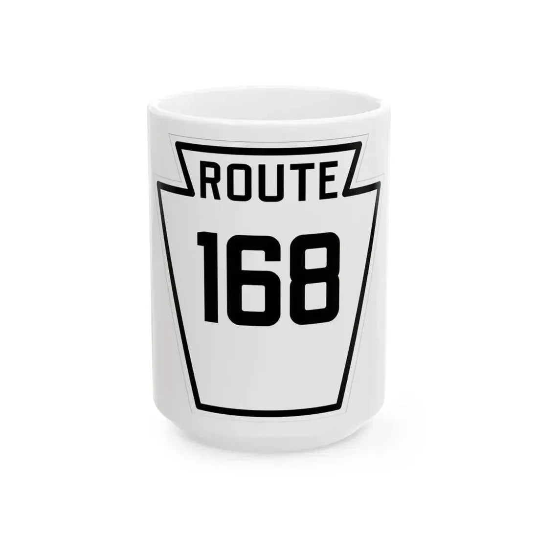 PA-168 1926 (Pennsylvania) (Road Sign) White Coffee Mug 15oz - Go Mug Yourself