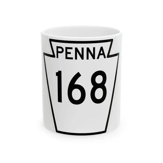 PA-168 1948 (Pennsylvania) (Road Sign) White Coffee Mug 11oz - Go Mug Yourself
