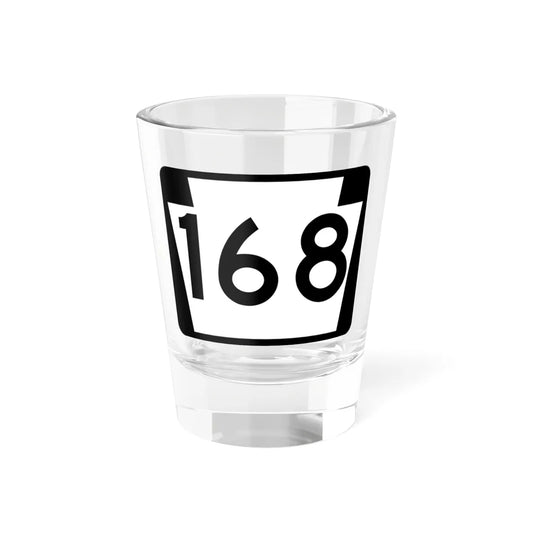 PA-168 (Pennsylvania) (Road Sign) Shot Glass 1.5oz 1.5oz - Go Mug Yourself