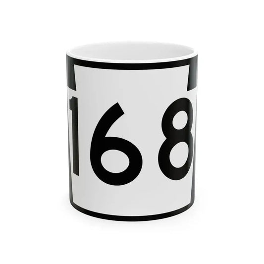 PA-168 (Pennsylvania) (Road Sign) White Coffee Mug 11oz - Go Mug Yourself