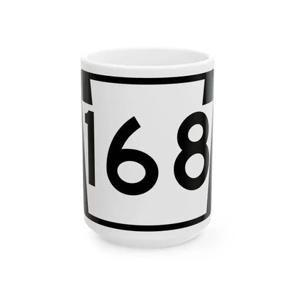 PA-168 (Pennsylvania) (Road Sign) White Coffee Mug 15oz - Go Mug Yourself