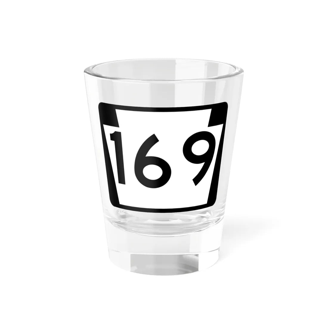 PA-169 (Pennsylvania) (Road Sign) Shot Glass 1.5oz 1.5oz - Go Mug Yourself