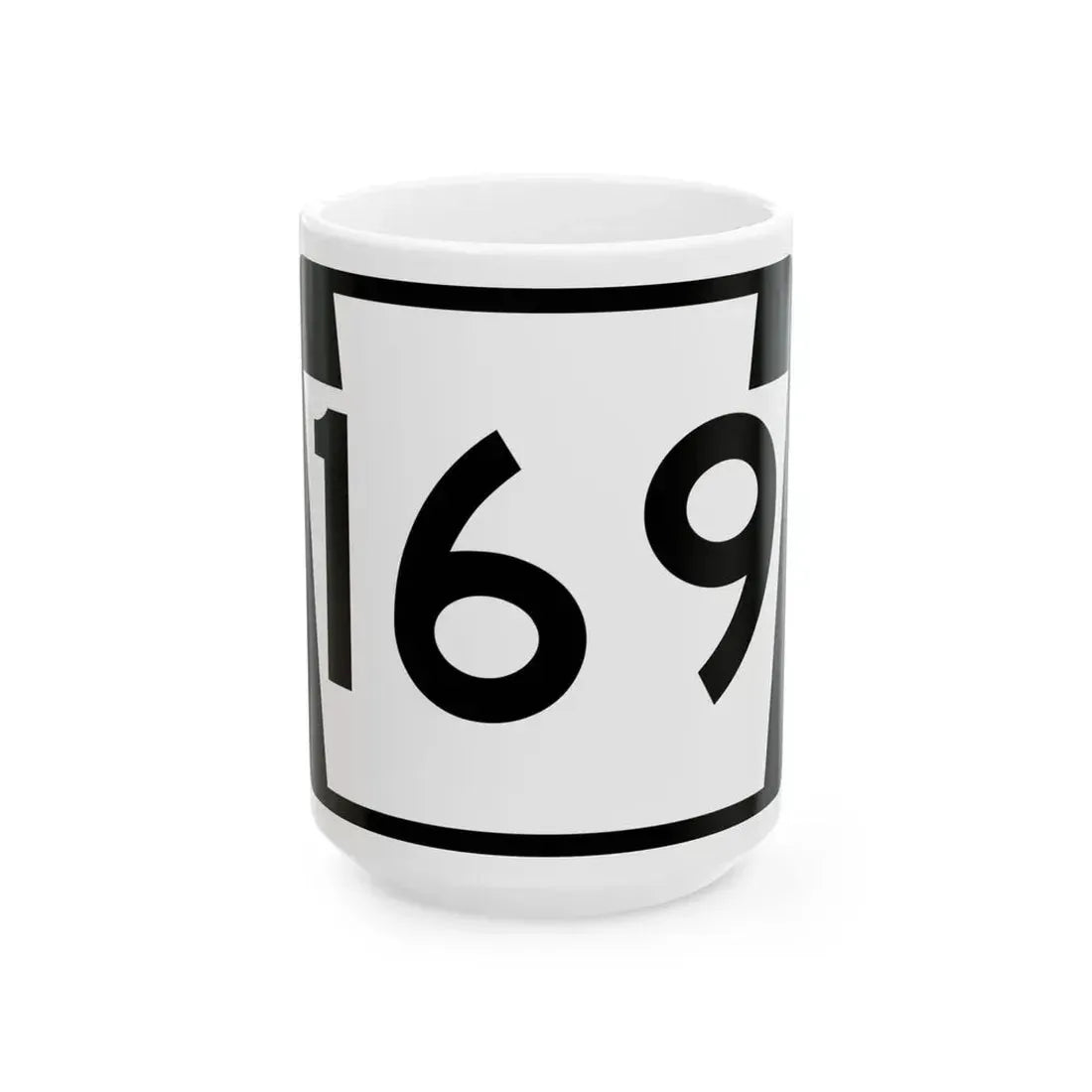 PA-169 (Pennsylvania) (Road Sign) White Coffee Mug 15oz - Go Mug Yourself