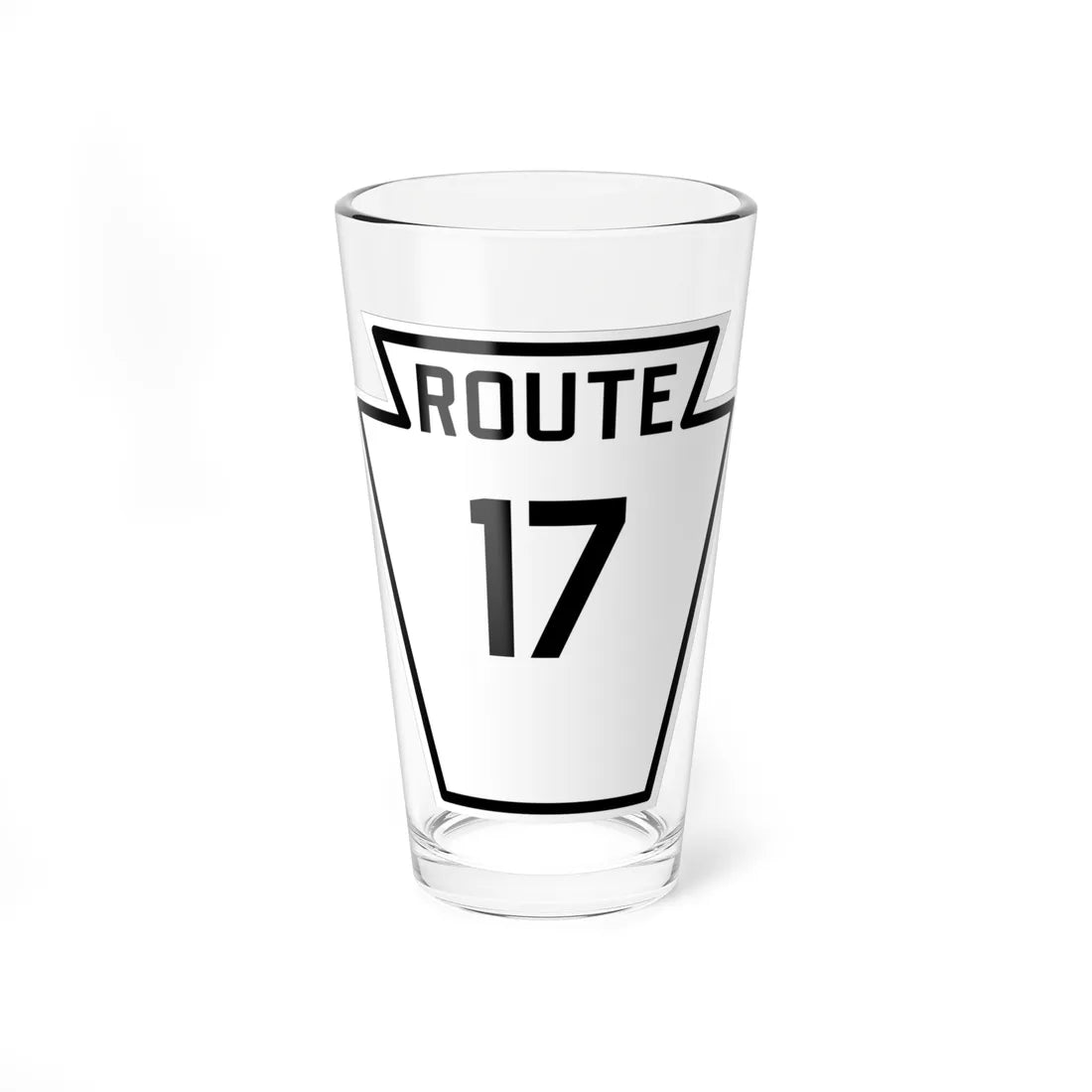 PA-17 1926 (Pennsylvania) (Road Sign) Pint Glass 16oz 16oz - Go Mug Yourself