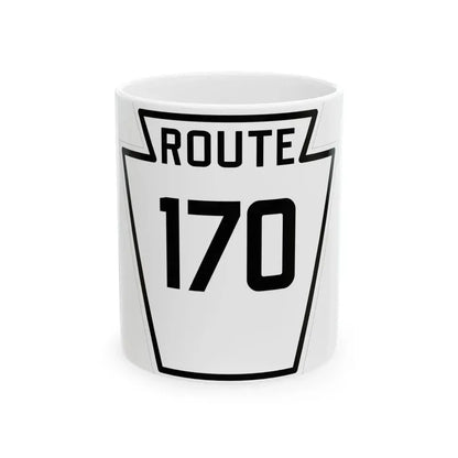 PA-170 1926 (Pennsylvania) (Road Sign) White Coffee Mug 11oz - Go Mug Yourself