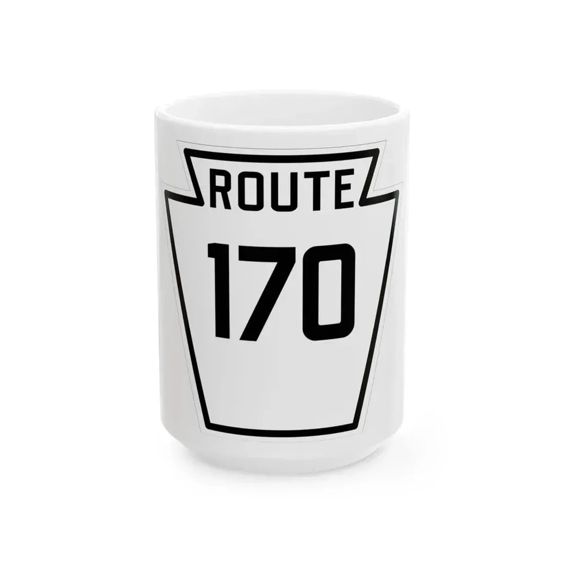 PA-170 1926 (Pennsylvania) (Road Sign) White Coffee Mug 15oz - Go Mug Yourself