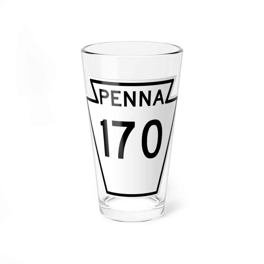 PA-170 1948 (Pennsylvania) (Road Sign) Pint Glass 16oz 16oz - Go Mug Yourself