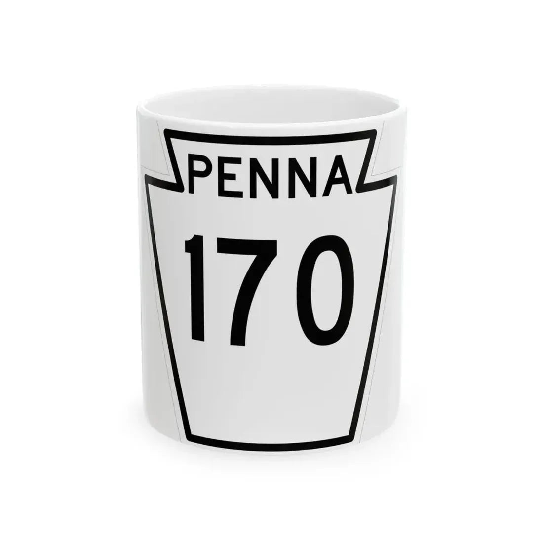 PA-170 1948 (Pennsylvania) (Road Sign) White Coffee Mug 11oz - Go Mug Yourself