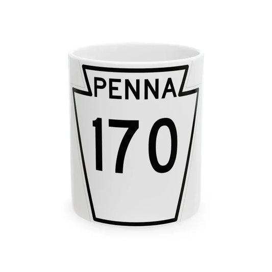 PA-170 1948 (Pennsylvania) (Road Sign) White Coffee Mug 11oz - Go Mug Yourself