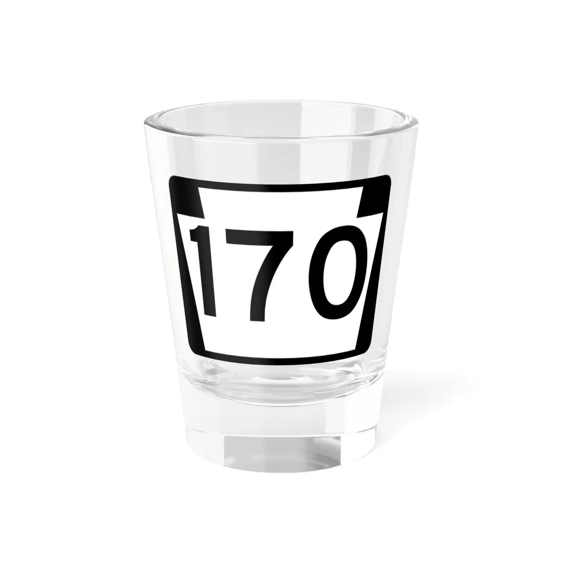 PA-170 (Pennsylvania) (Road Sign) Shot Glass 1.5oz 1.5oz - Go Mug Yourself