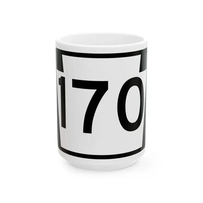 PA-170 (Pennsylvania) (Road Sign) White Coffee Mug 15oz - Go Mug Yourself