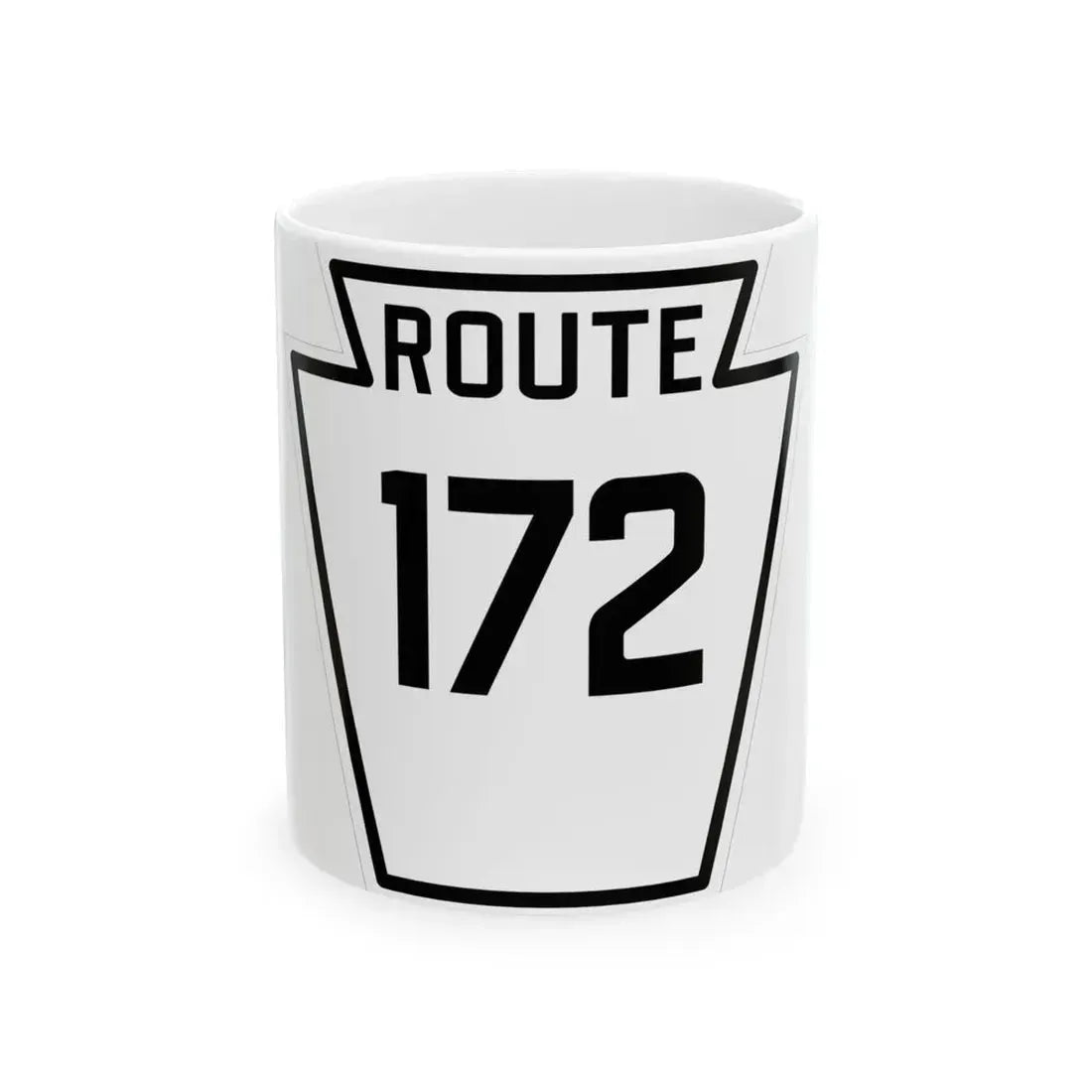 PA-172 1926 (Pennsylvania) (Road Sign) White Coffee Mug 11oz - Go Mug Yourself