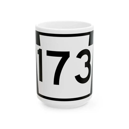 PA-173 (Pennsylvania) (Road Sign) White Coffee Mug 15oz - Go Mug Yourself
