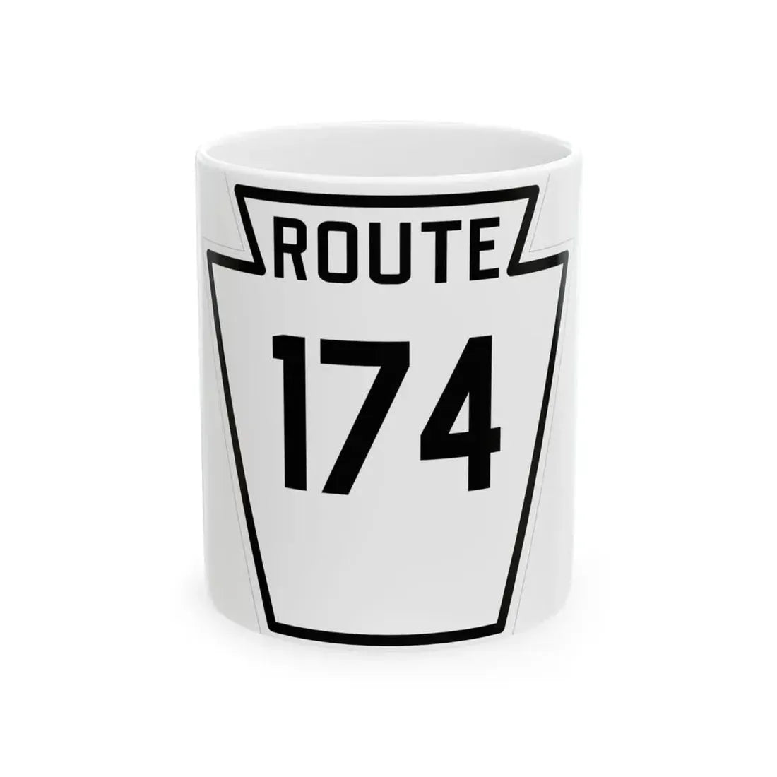 PA-174 1926 (Pennsylvania) (Road Sign) White Coffee Mug 11oz - Go Mug Yourself