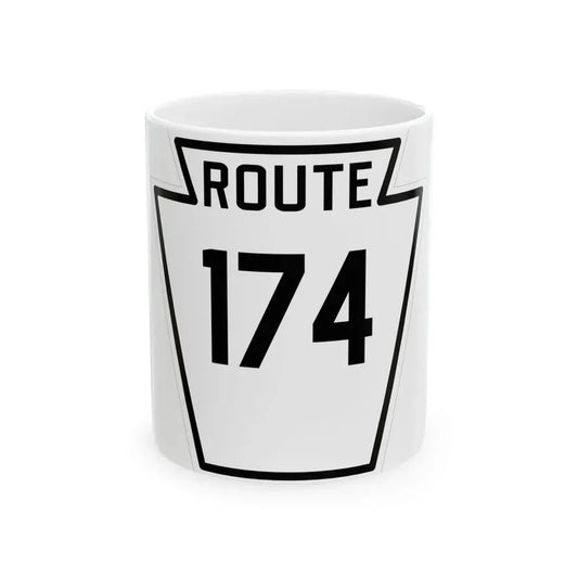 PA-174 1926 (Pennsylvania) (Road Sign) White Coffee Mug 11oz - Go Mug Yourself
