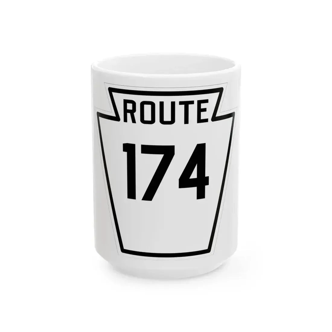 PA-174 1926 (Pennsylvania) (Road Sign) White Coffee Mug 15oz - Go Mug Yourself