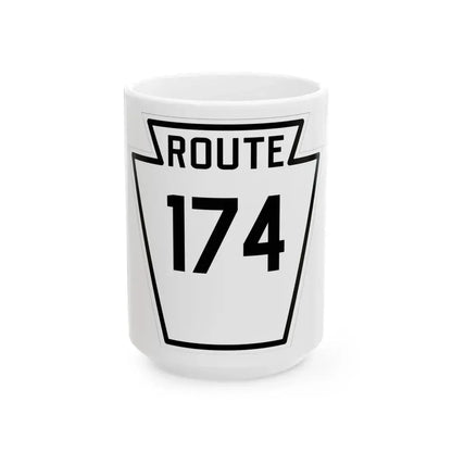 PA-174 1926 (Pennsylvania) (Road Sign) White Coffee Mug 15oz - Go Mug Yourself
