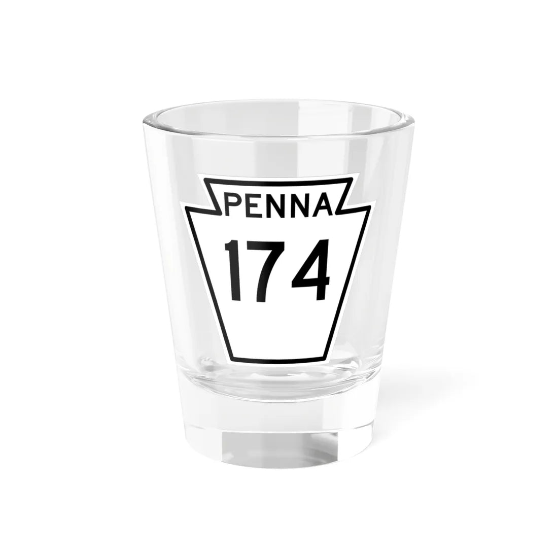 PA-174 1948 (Pennsylvania) (Road Sign) Shot Glass 1.5oz 1.5oz - Go Mug Yourself