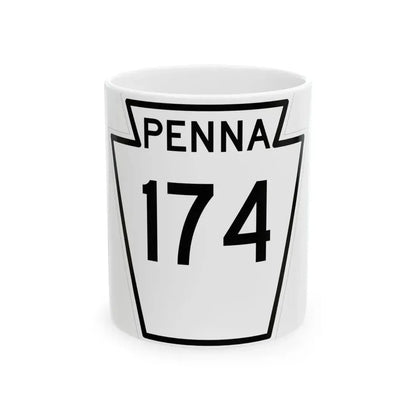 PA-174 1948 (Pennsylvania) (Road Sign) White Coffee Mug 11oz - Go Mug Yourself