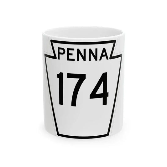 PA-174 1948 (Pennsylvania) (Road Sign) White Coffee Mug 11oz - Go Mug Yourself