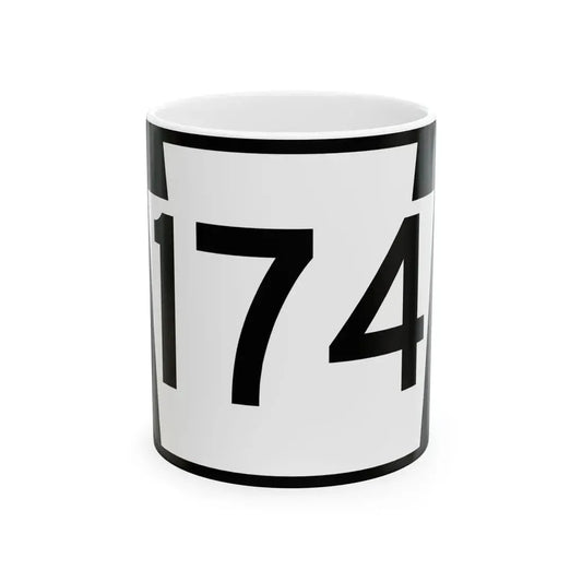 PA-174 (Pennsylvania) (Road Sign) White Coffee Mug 11oz - Go Mug Yourself