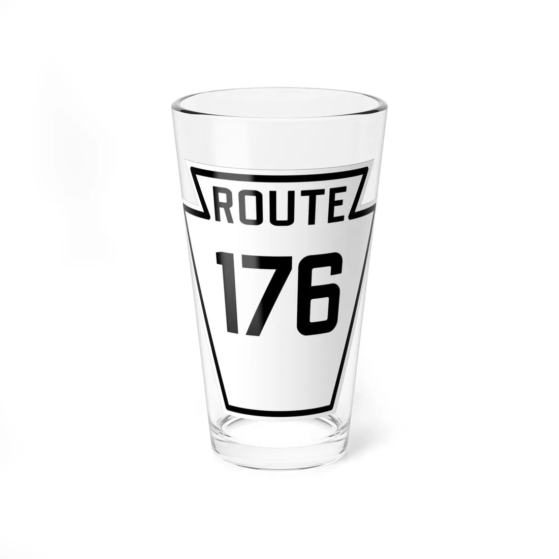 PA-176 1926 (Pennsylvania) (Road Sign) Pint Glass 16oz 16oz - Go Mug Yourself