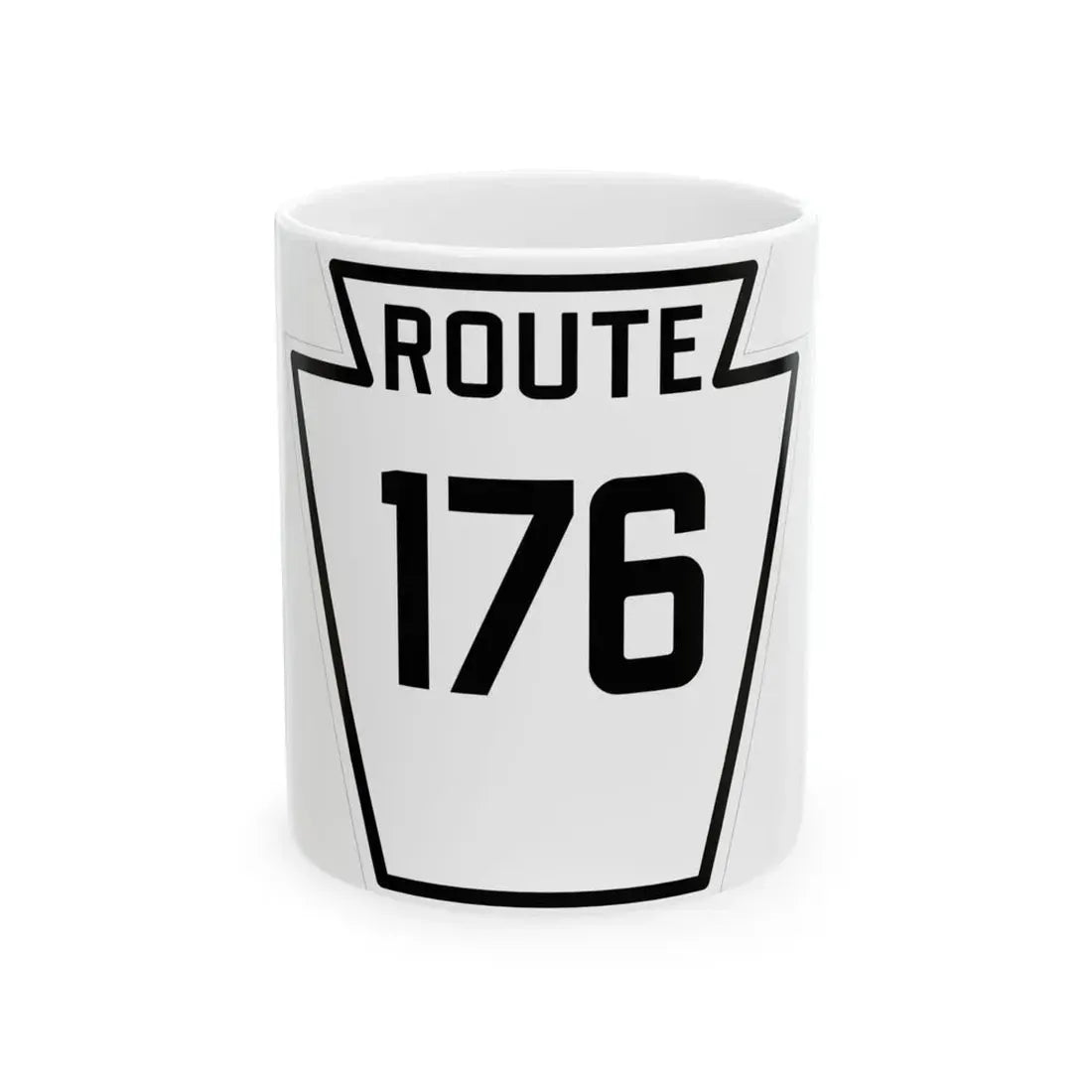 PA-176 1926 (Pennsylvania) (Road Sign) White Coffee Mug 11oz - Go Mug Yourself