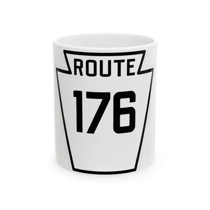PA-176 1926 (Pennsylvania) (Road Sign) White Coffee Mug 11oz - Go Mug Yourself