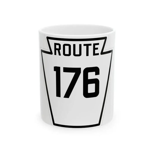 PA-176 1926 (Pennsylvania) (Road Sign) White Coffee Mug 11oz - Go Mug Yourself
