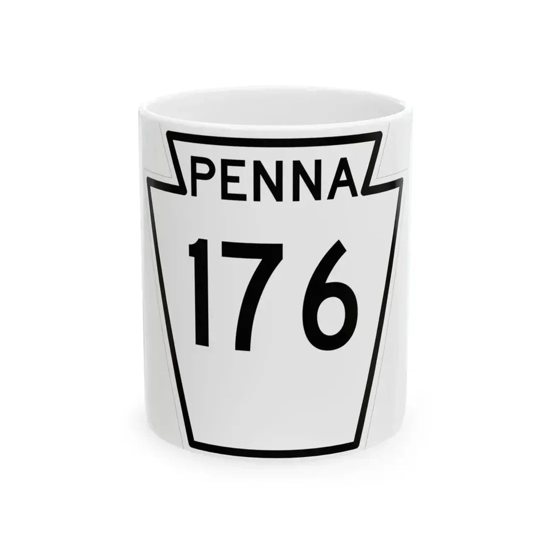PA-176 1948 (Pennsylvania) (Road Sign) White Coffee Mug 11oz - Go Mug Yourself