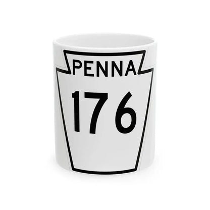 PA-176 1948 (Pennsylvania) (Road Sign) White Coffee Mug 11oz - Go Mug Yourself