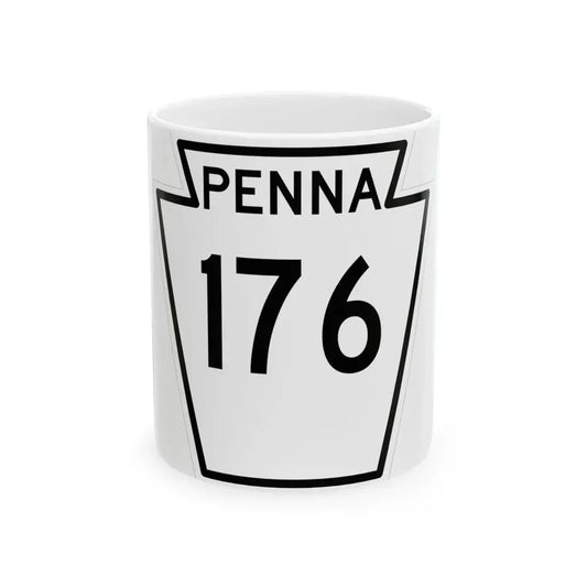 PA-176 1948 (Pennsylvania) (Road Sign) White Coffee Mug 11oz - Go Mug Yourself
