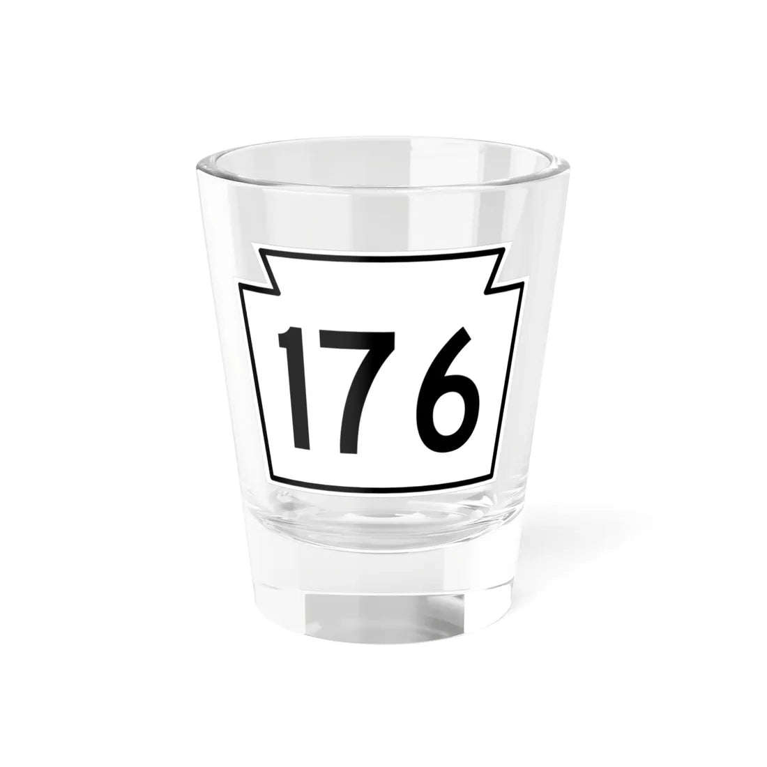 PA-176 1962 (Pennsylvania) (Road Sign) Shot Glass 1.5oz 1.5oz - Go Mug Yourself