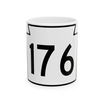 PA-176 1962 (Pennsylvania) (Road Sign) White Coffee Mug 11oz - Go Mug Yourself