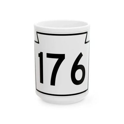 PA-176 1962 (Pennsylvania) (Road Sign) White Coffee Mug 15oz - Go Mug Yourself