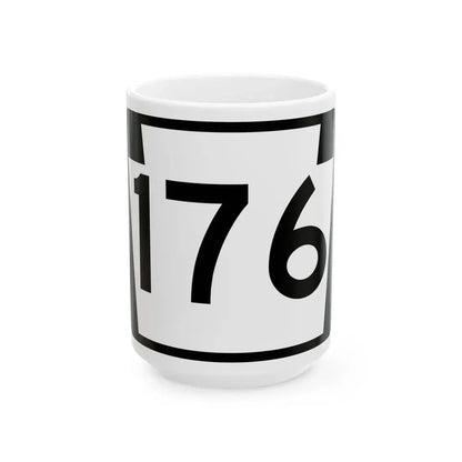 PA-176 (Pennsylvania) (Road Sign) White Coffee Mug 15oz - Go Mug Yourself