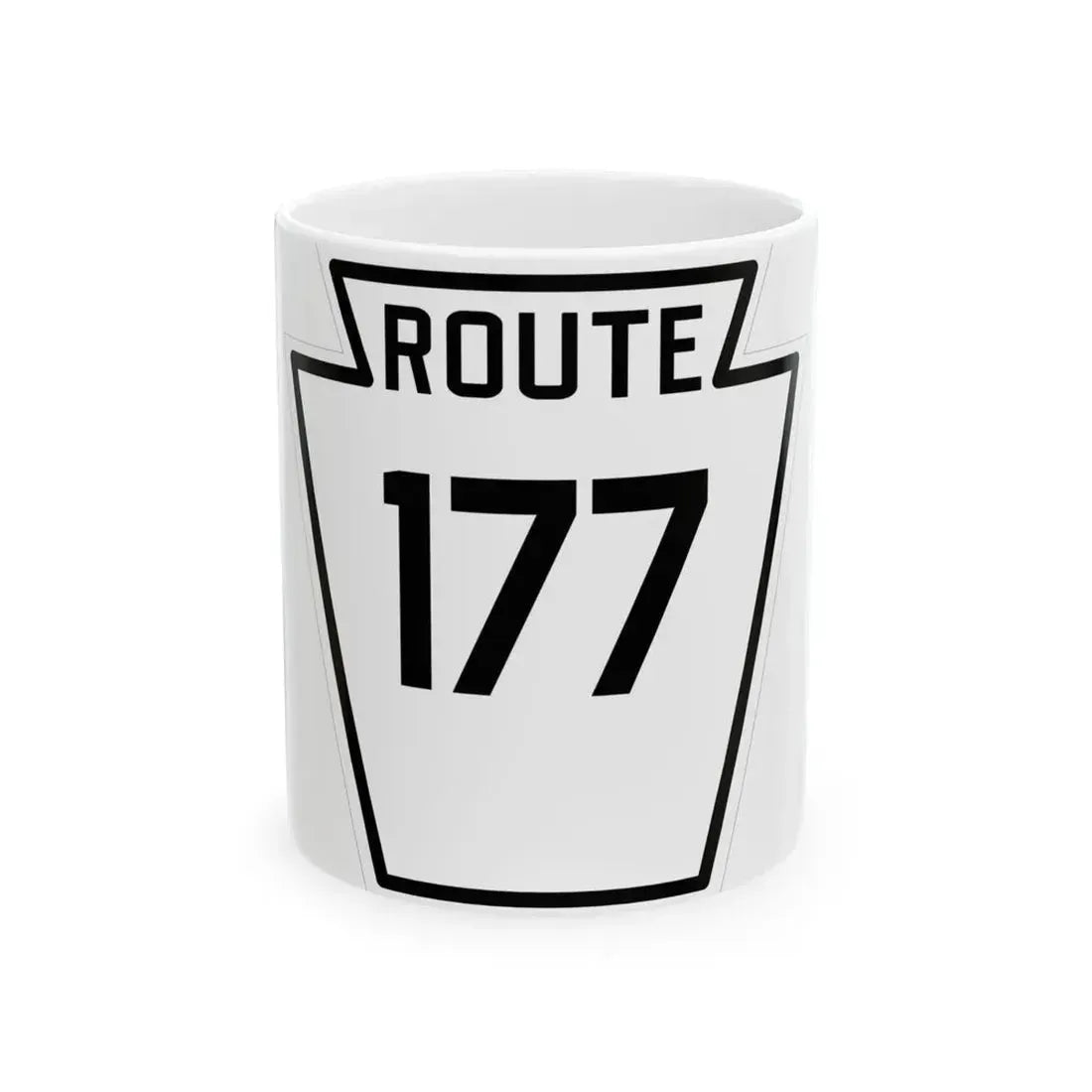 PA-177 1926 (Pennsylvania) (Road Sign) White Coffee Mug 11oz - Go Mug Yourself