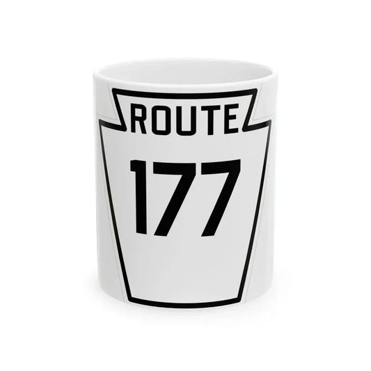 PA-177 1926 (Pennsylvania) (Road Sign) White Coffee Mug 11oz - Go Mug Yourself