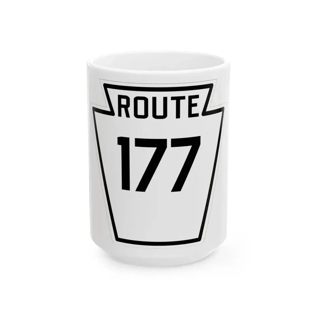 PA-177 1926 (Pennsylvania) (Road Sign) White Coffee Mug 15oz - Go Mug Yourself