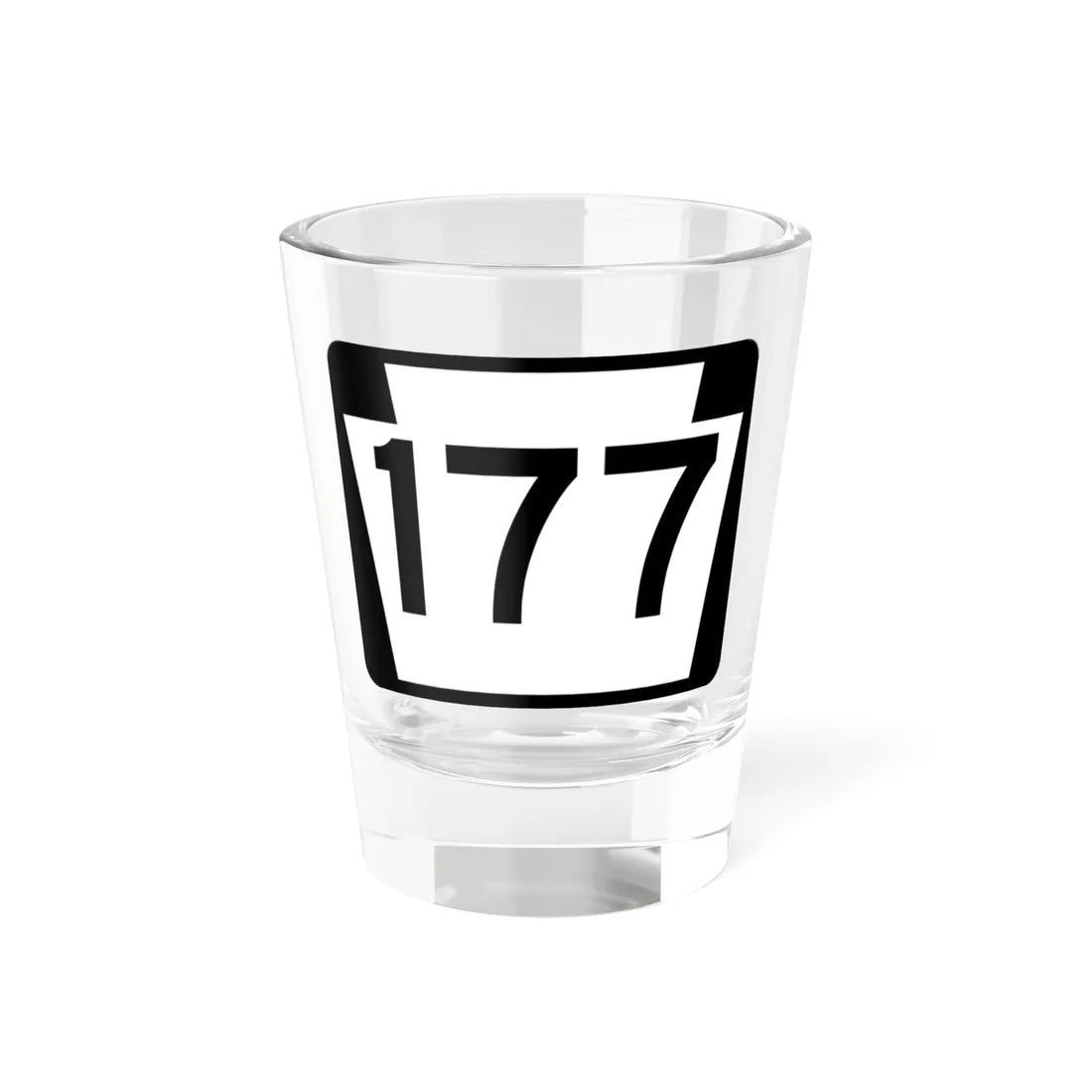 PA-177 (Pennsylvania) (Road Sign) Shot Glass 1.5oz 1.5oz - Go Mug Yourself