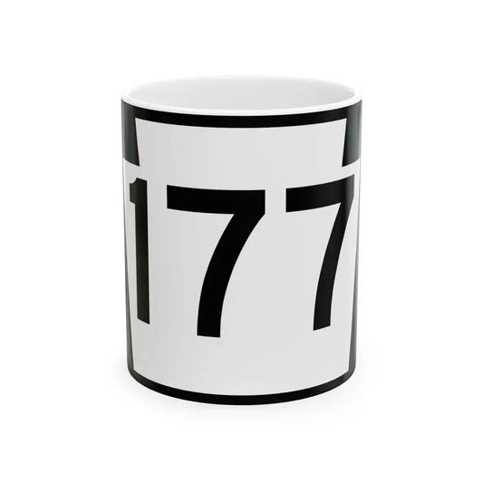 PA-177 (Pennsylvania) (Road Sign) White Coffee Mug 11oz - Go Mug Yourself