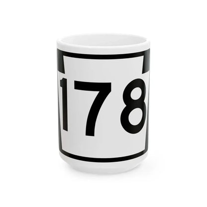 PA-178 (Pennsylvania) (Road Sign) White Coffee Mug 15oz - Go Mug Yourself