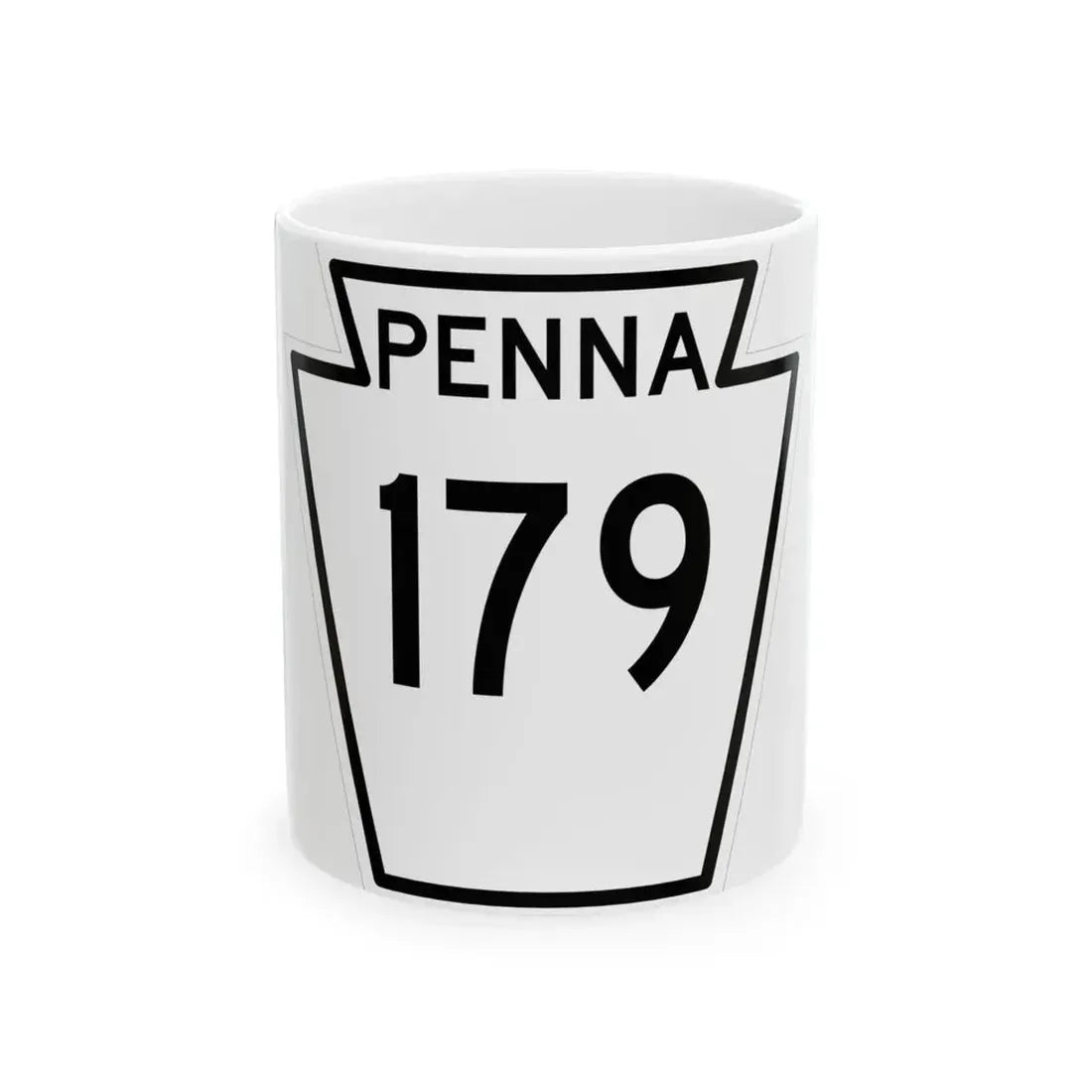 PA-179 1948 (Pennsylvania) (Road Sign) White Coffee Mug 11oz - Go Mug Yourself