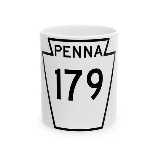PA-179 1948 (Pennsylvania) (Road Sign) White Coffee Mug 11oz - Go Mug Yourself